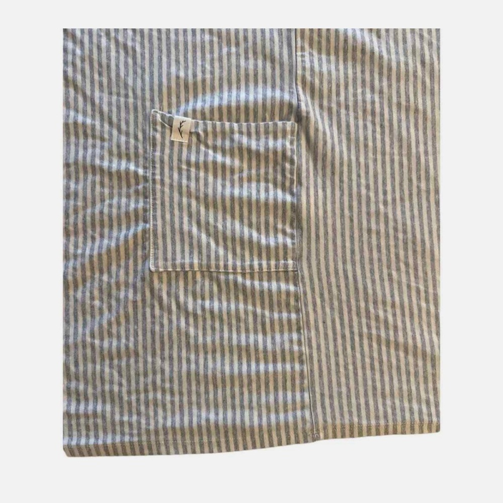Native Wilds Nest Multi-Use Gray Stripe Baby Car Seat Cover Nursing Scarf Wrap